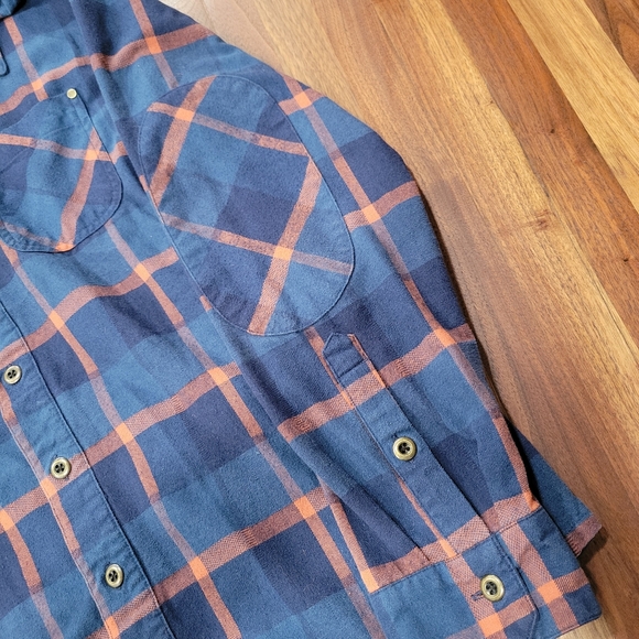 Men's Sherpa Adventure Gear Soft Flannel Shirt Long Sleeve Button Front Large - Picture 3 of 13